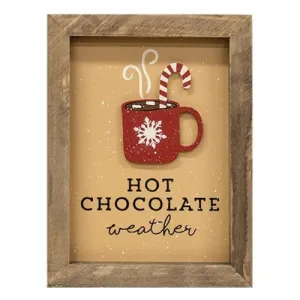 ' Hot Chocolate Framed Sign (Pack of 2)