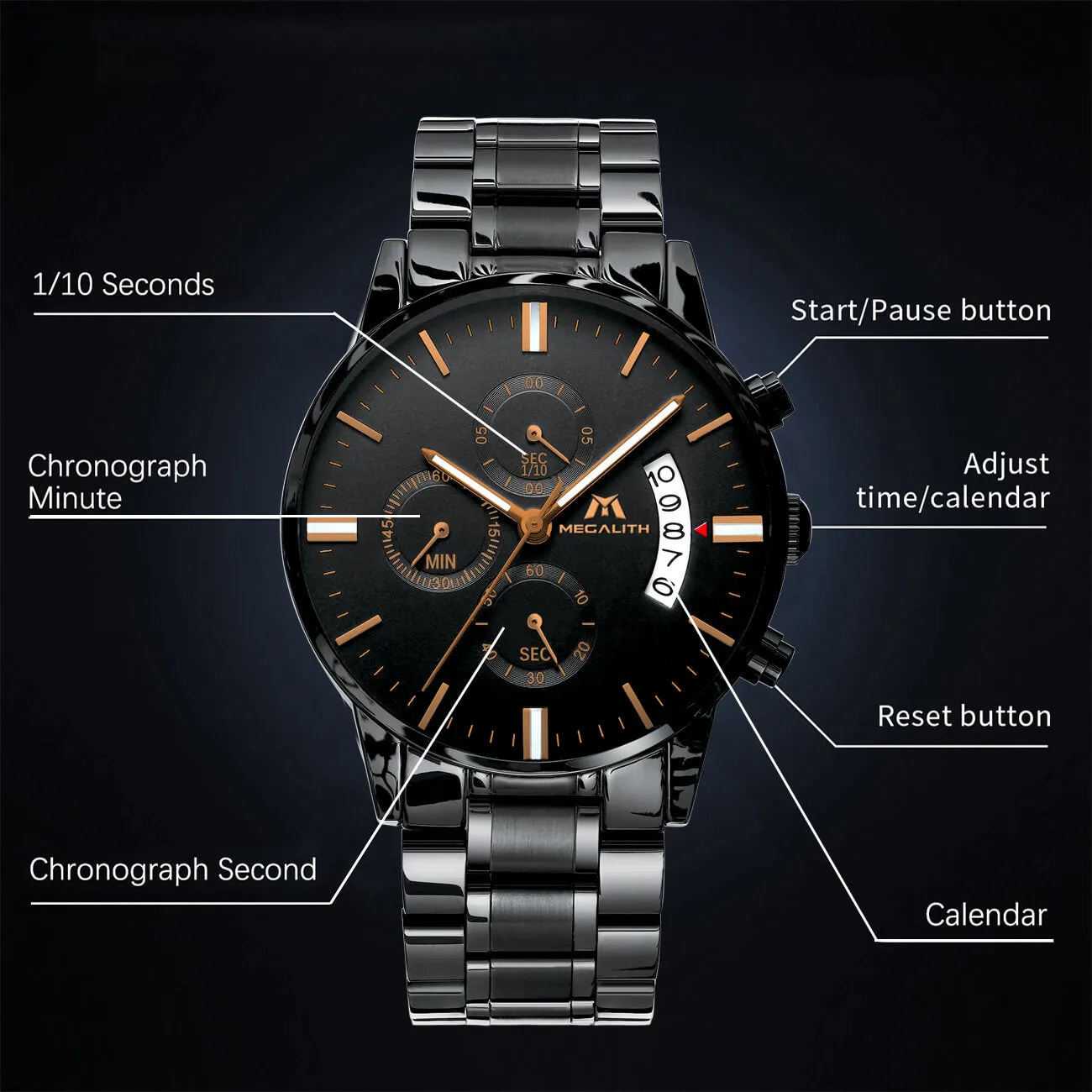 0105M | Quartz Men Watch | Stainless Steel Band