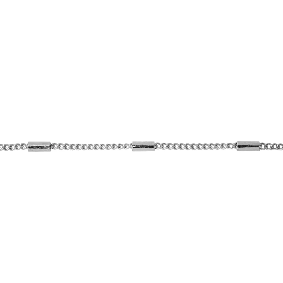 1.2mm Satellite Curb Chain - Silver