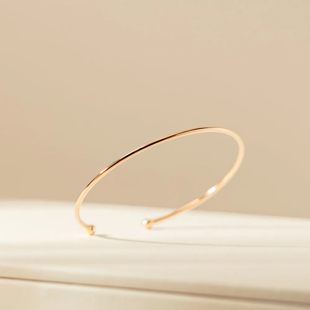 14ct Rose Gold Fine Torc Bangle