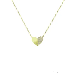 14K GOLD DIAMOND DAPHNE HEART NECKLACE