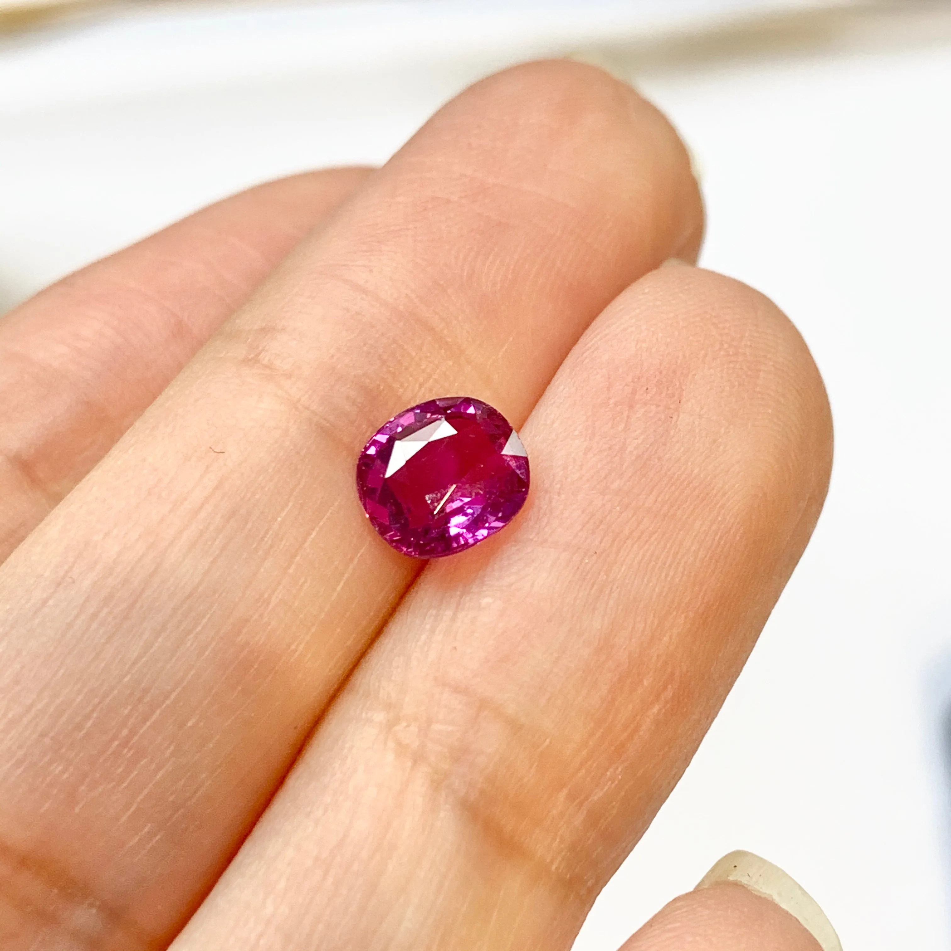 1.50ct Cushion Natural Pink Sapphire No.12006