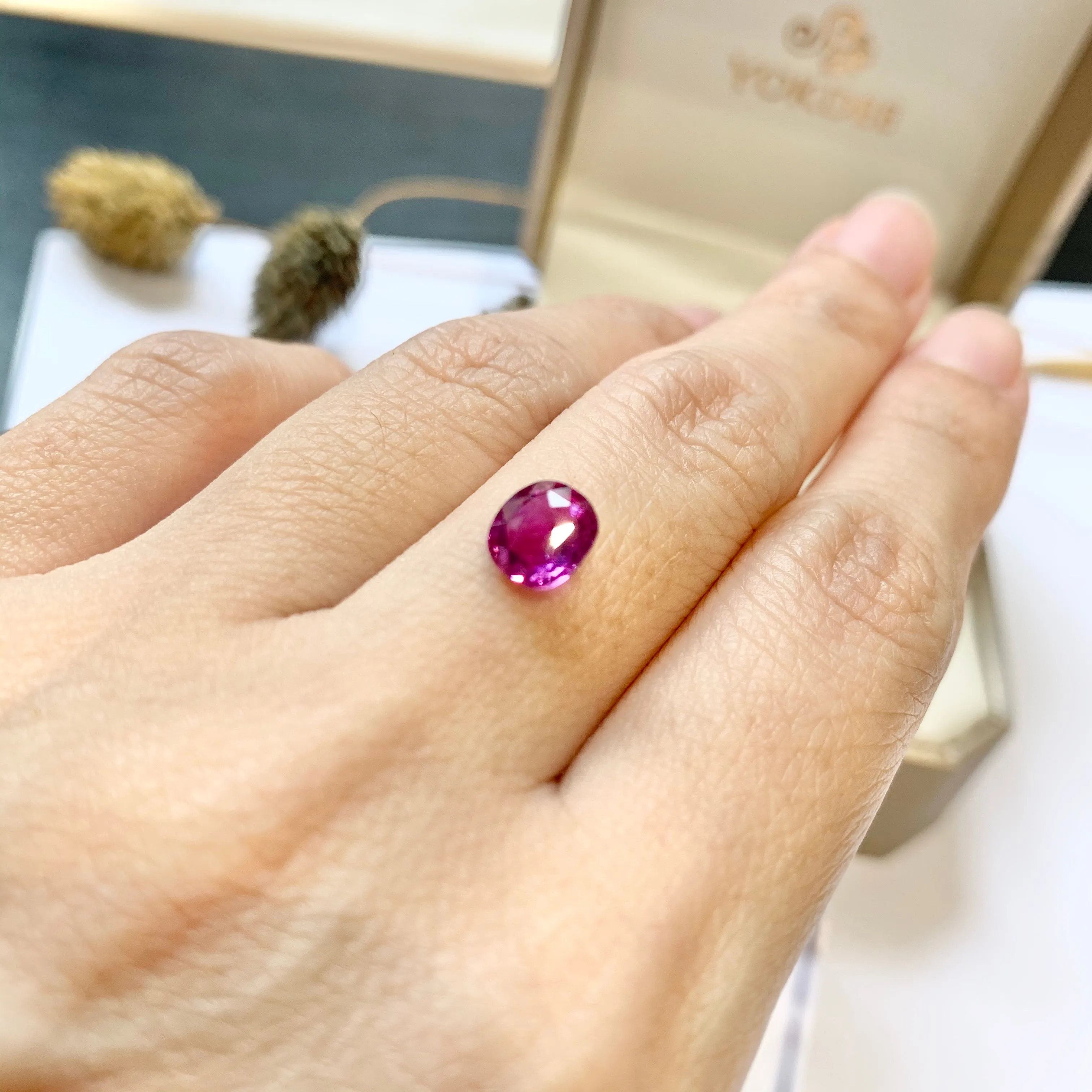 1.50ct Cushion Natural Pink Sapphire No.12006