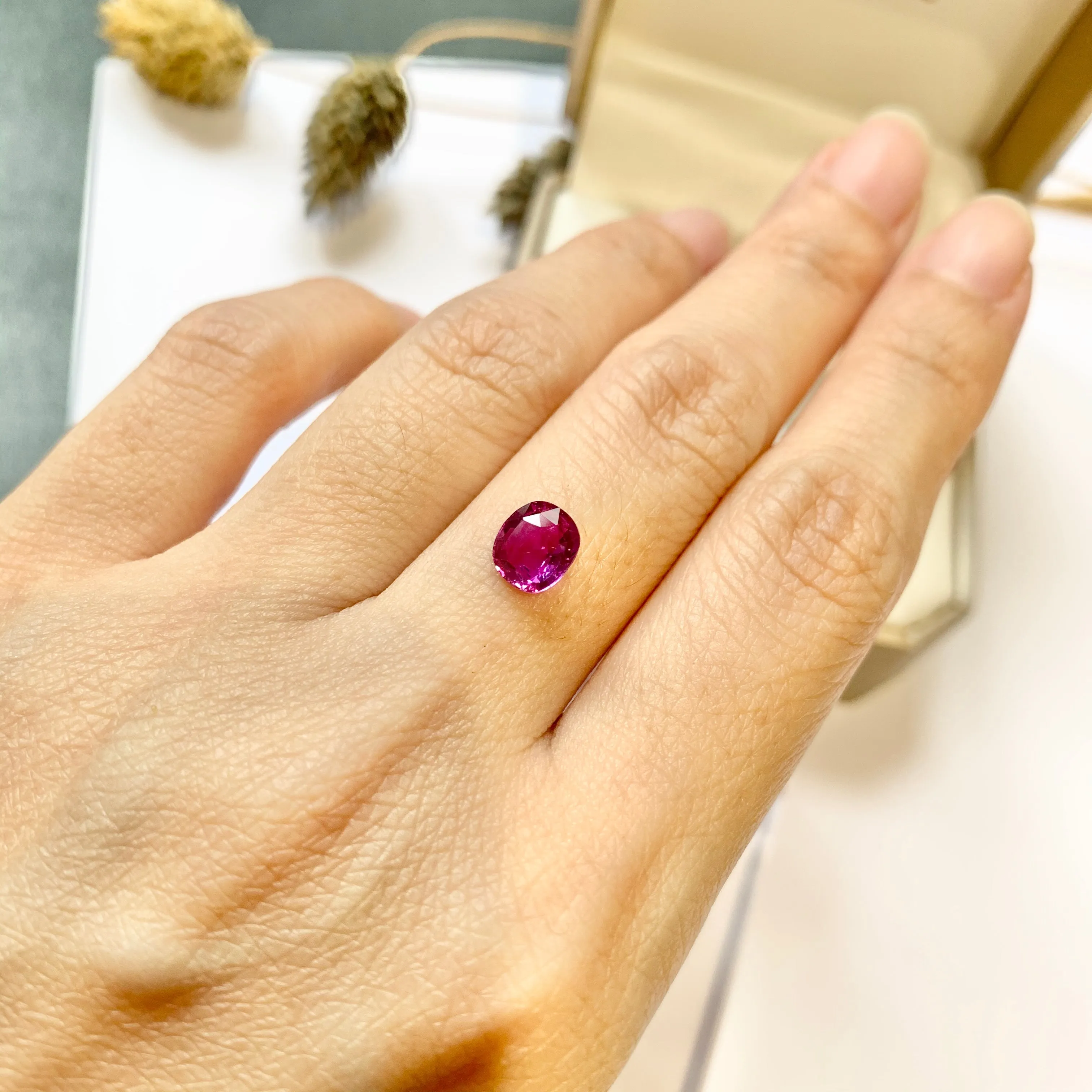 1.50ct Cushion Natural Pink Sapphire No.12006