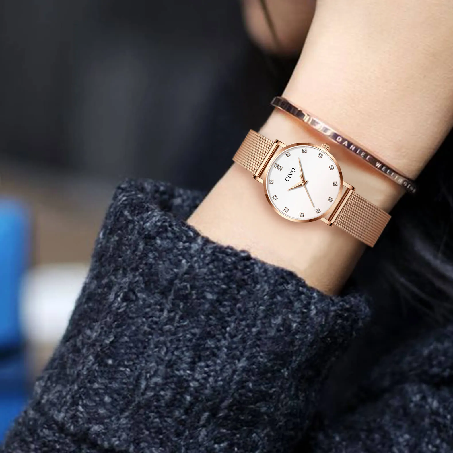 8055C | Quartz Women Watch | Mesh Band