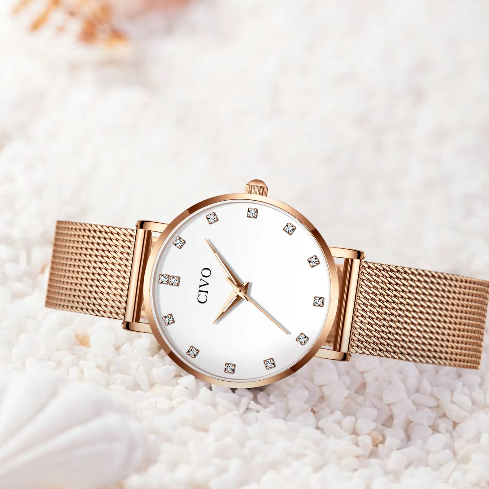 8055C | Quartz Women Watch | Mesh Band