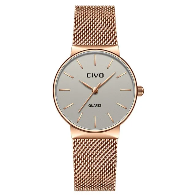 8068C | Quartz Women Watch | Mesh Band