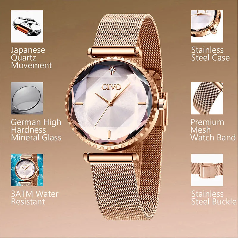 8116C | Quartz Women Watch | Mesh Band