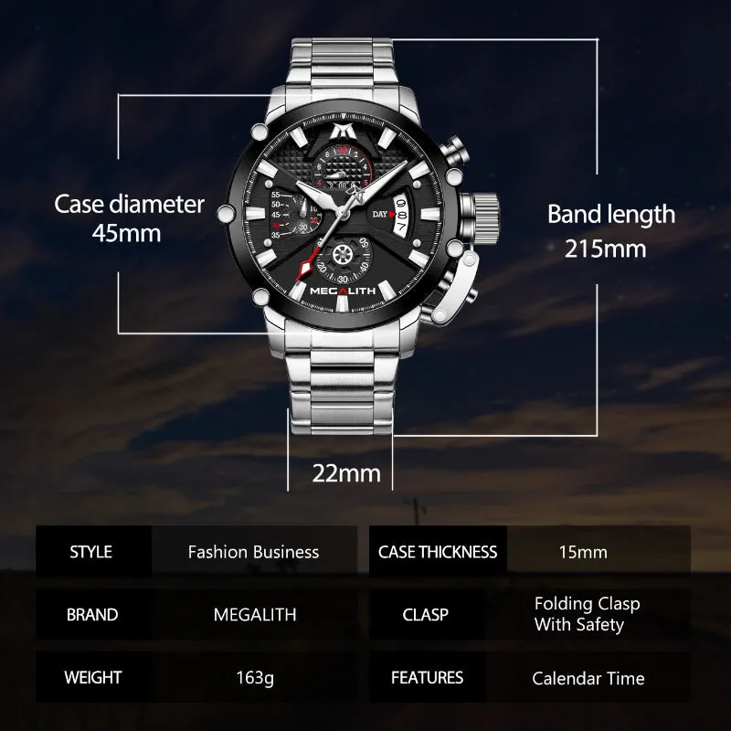 8219M | Quartz Men Watch | Stainless Steel Band