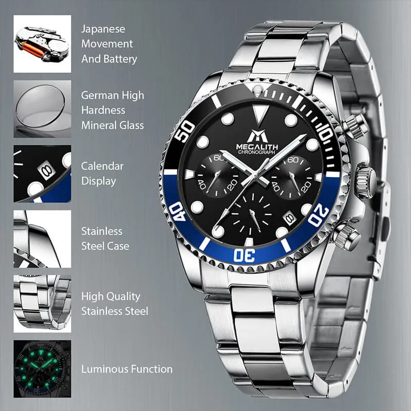 8601M | Quartz Men Watch | Stainless Steel Band