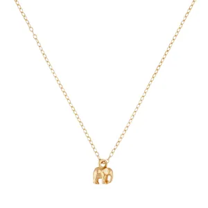 9kt Gold Elephant Pendant Necklace