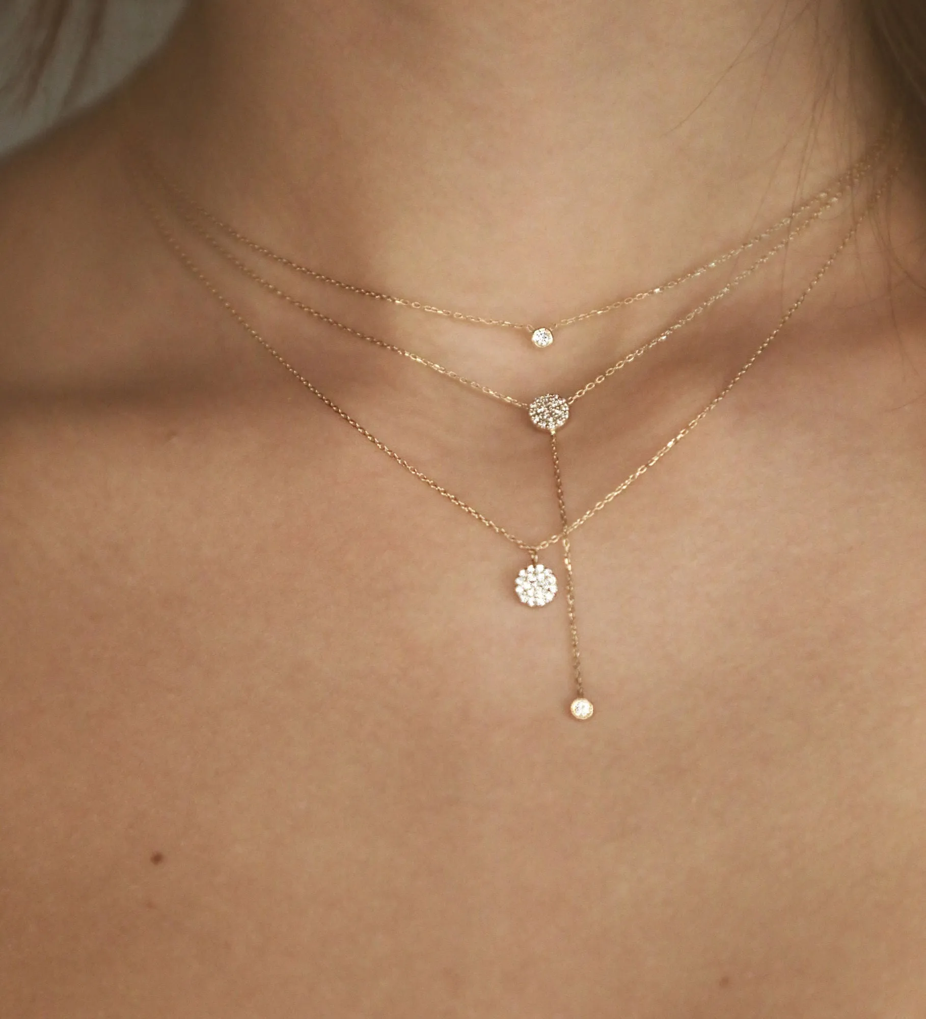 Alexa Fine Jewelry | Dot 18K Gold Necklace w. Diamond