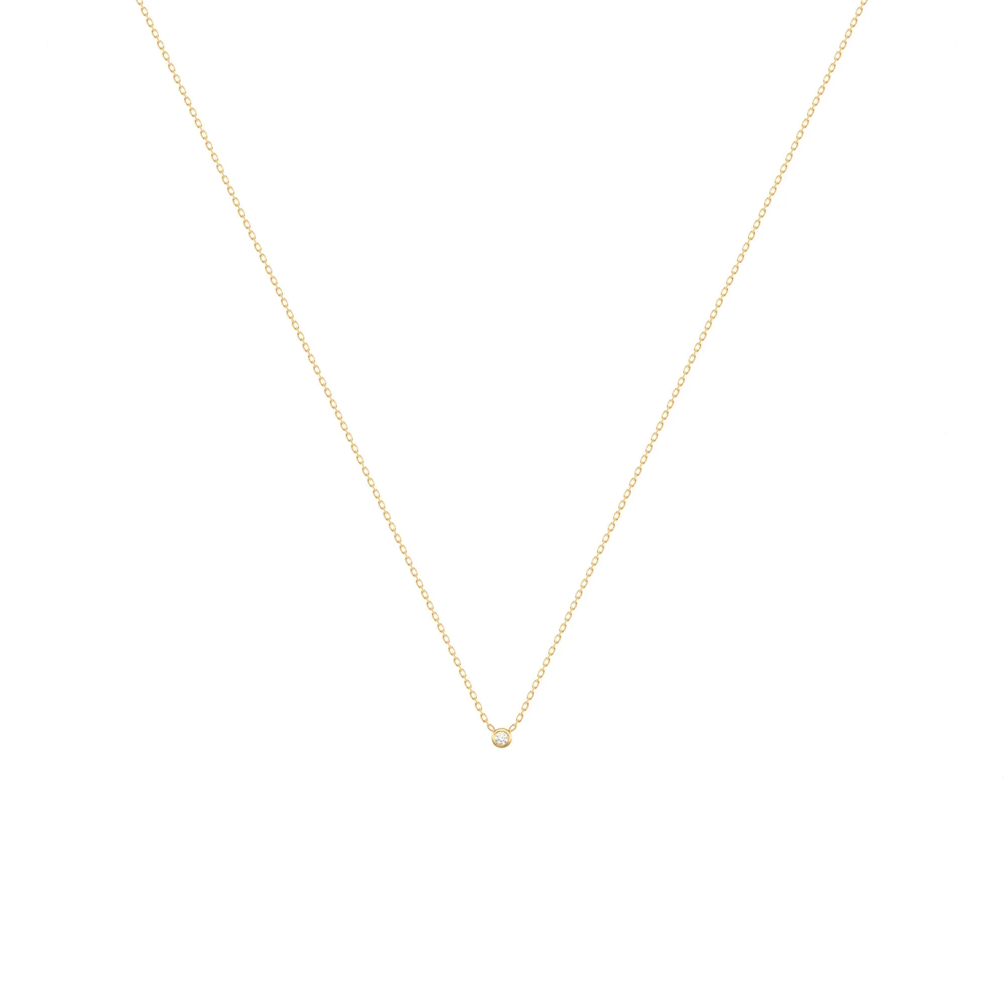 Alexa Fine Jewelry | Dot 18K Gold Necklace w. Diamond