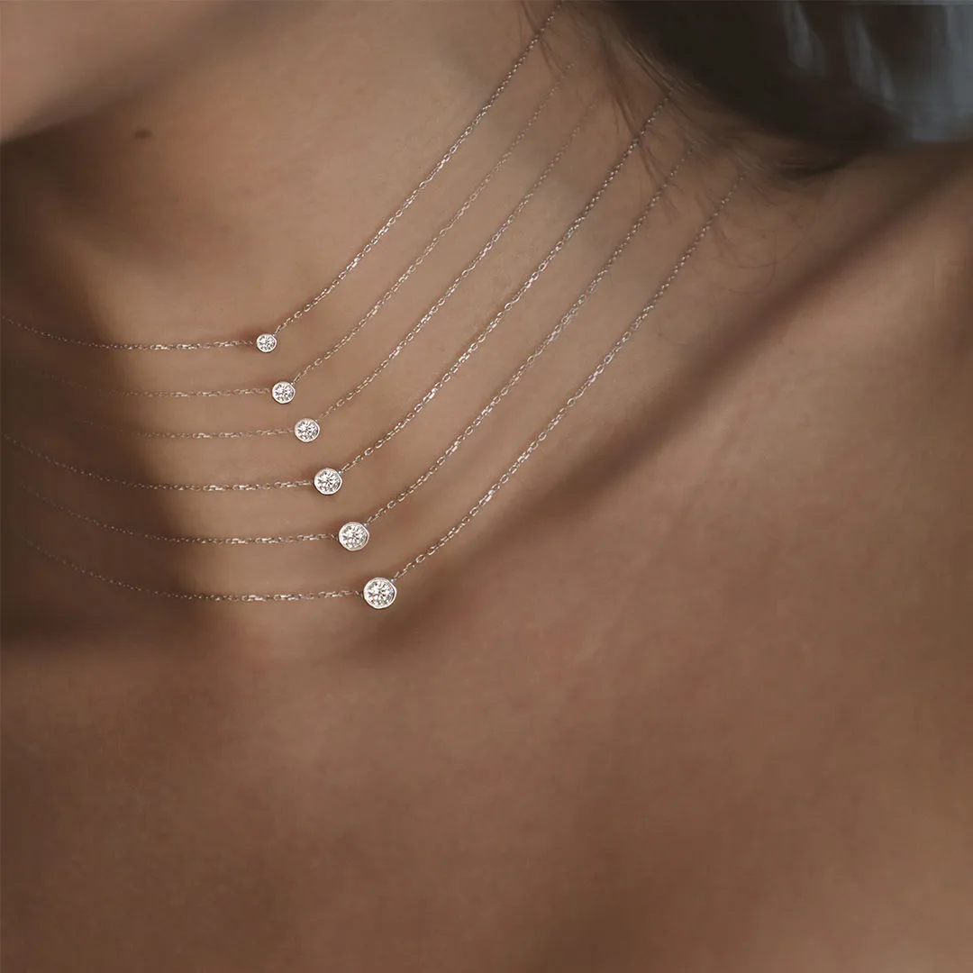 Alexa Fine Jewelry | Dot 18K Gold Necklace w. Diamond