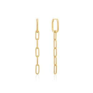 Ania Haie Cable Link Drop Earrings - Gold