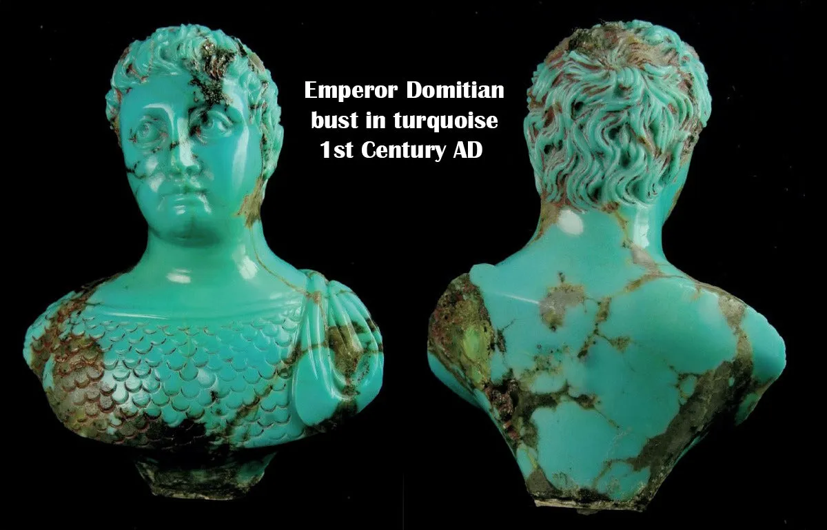 Authentic Ancient Roman Turquoise Intaglio 1st Cent. AD and two rubies 18 Kt Gold Ring depicting Goddess Fortuna