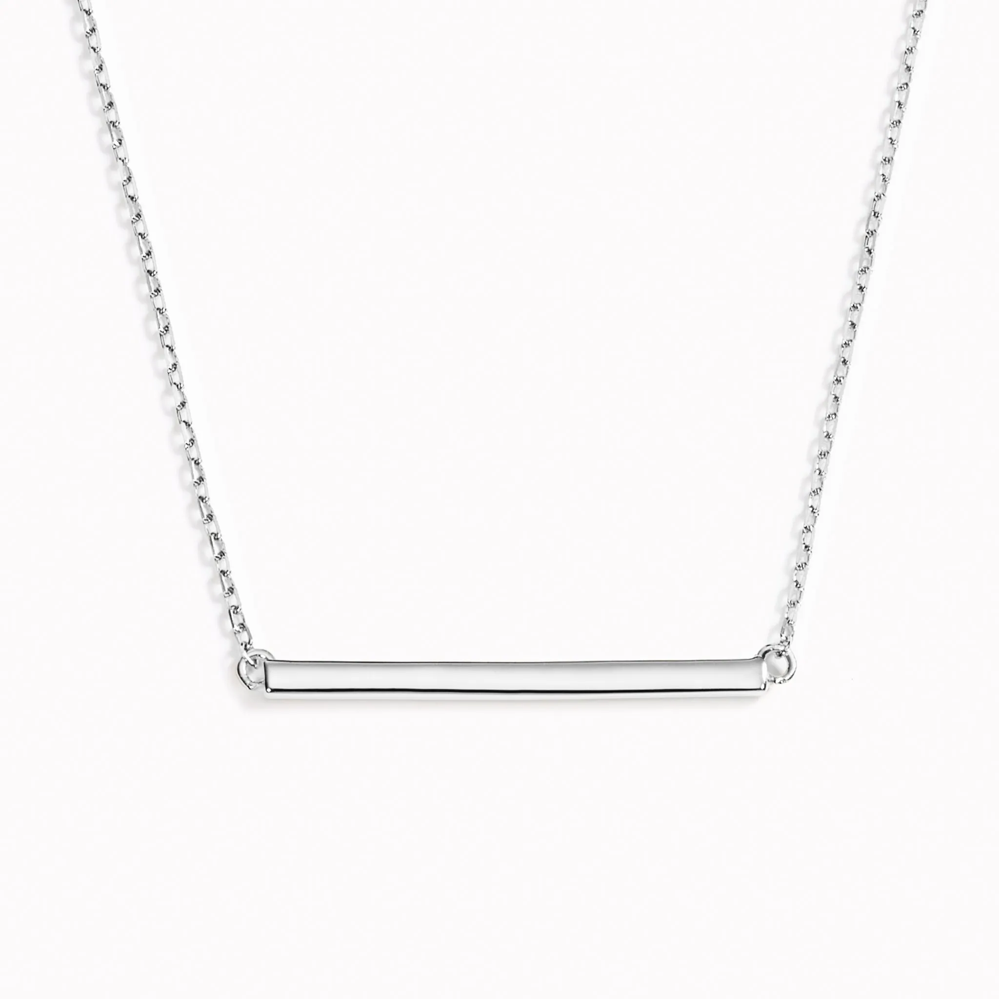 Bar Necklace Silver - Hanne