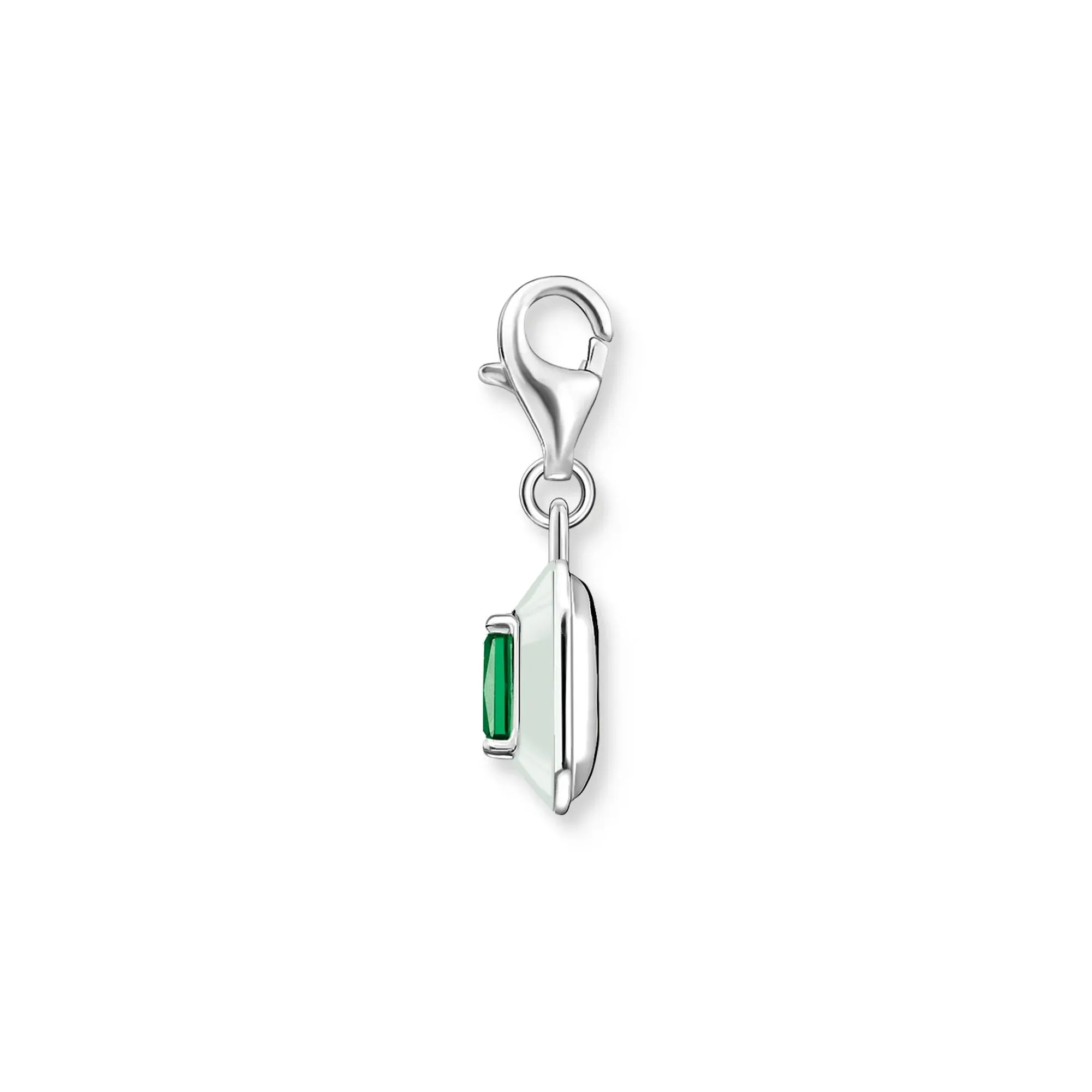 Charm Pendant Octagon Green Stone