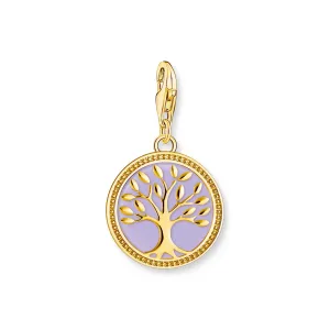 Charm Pendant Tree of Love with violet cold enamel