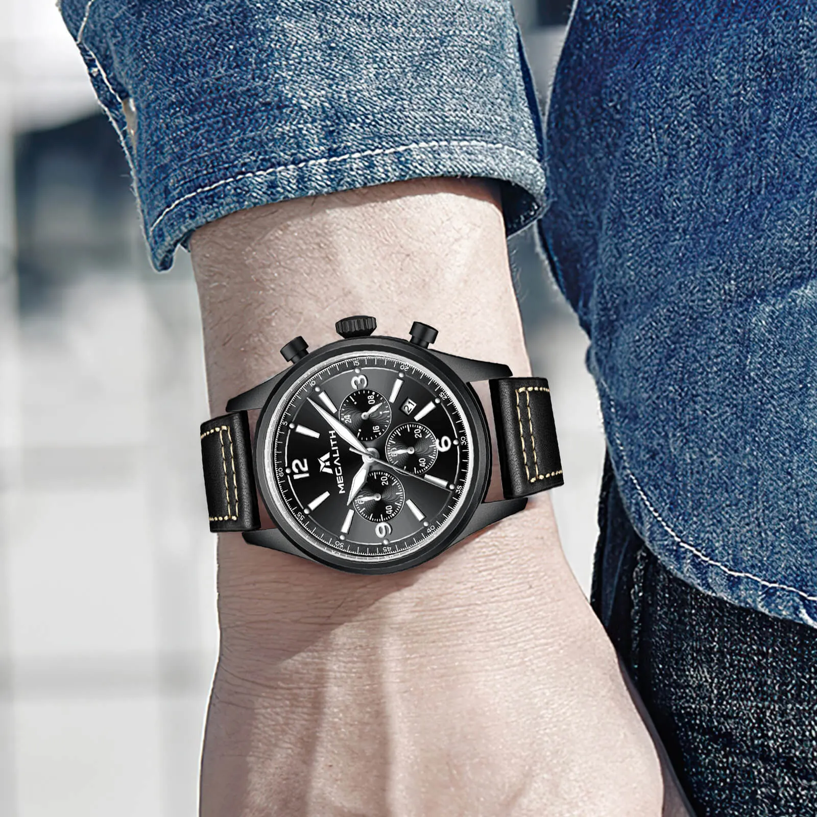 Chronograph Watch | Leather Band | 8246M