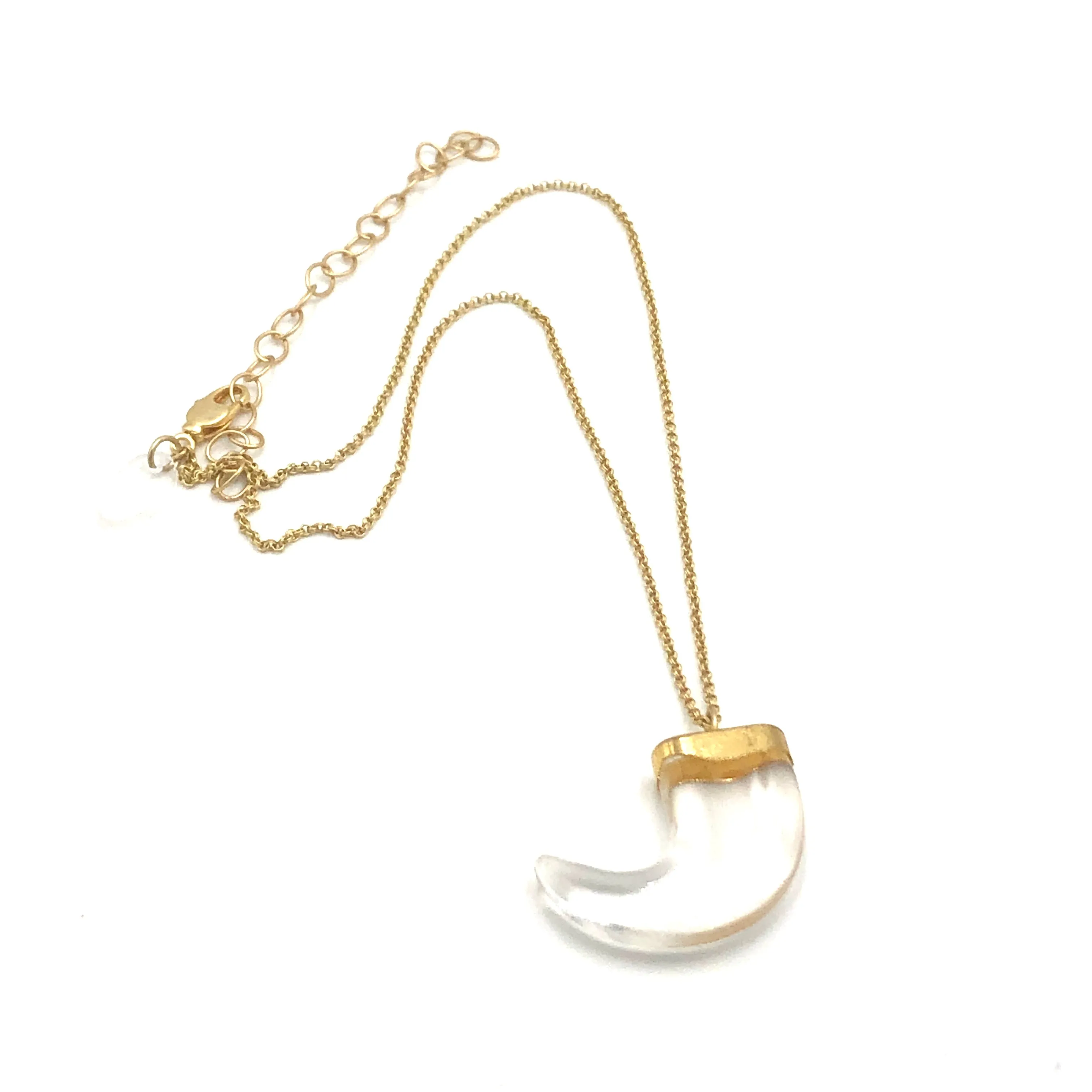 Clear & Gold Fierce Necklace