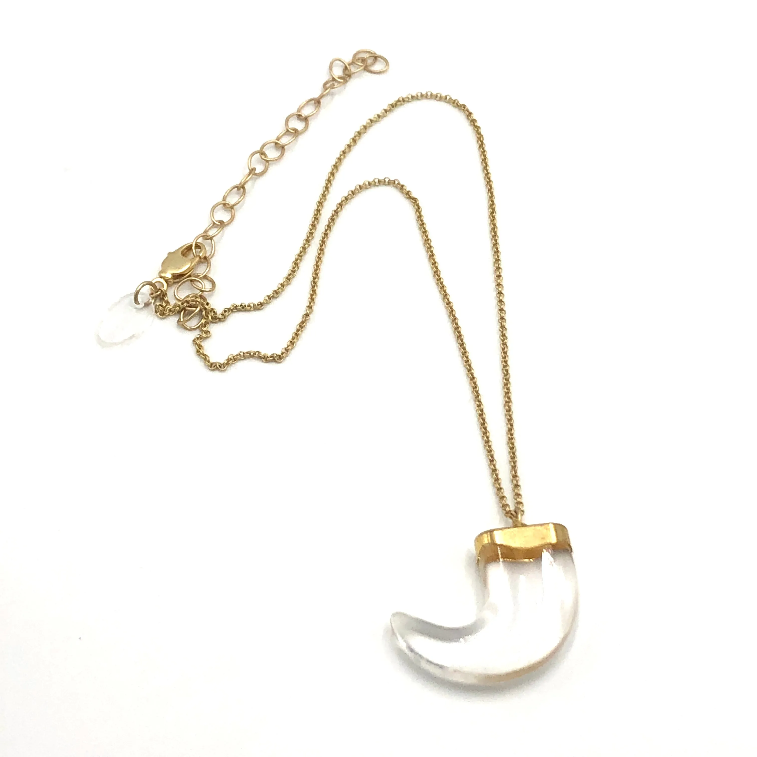 Clear & Gold Fierce Necklace