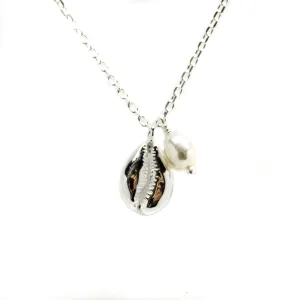 Cowrie Shell Necklace Sterling Silver