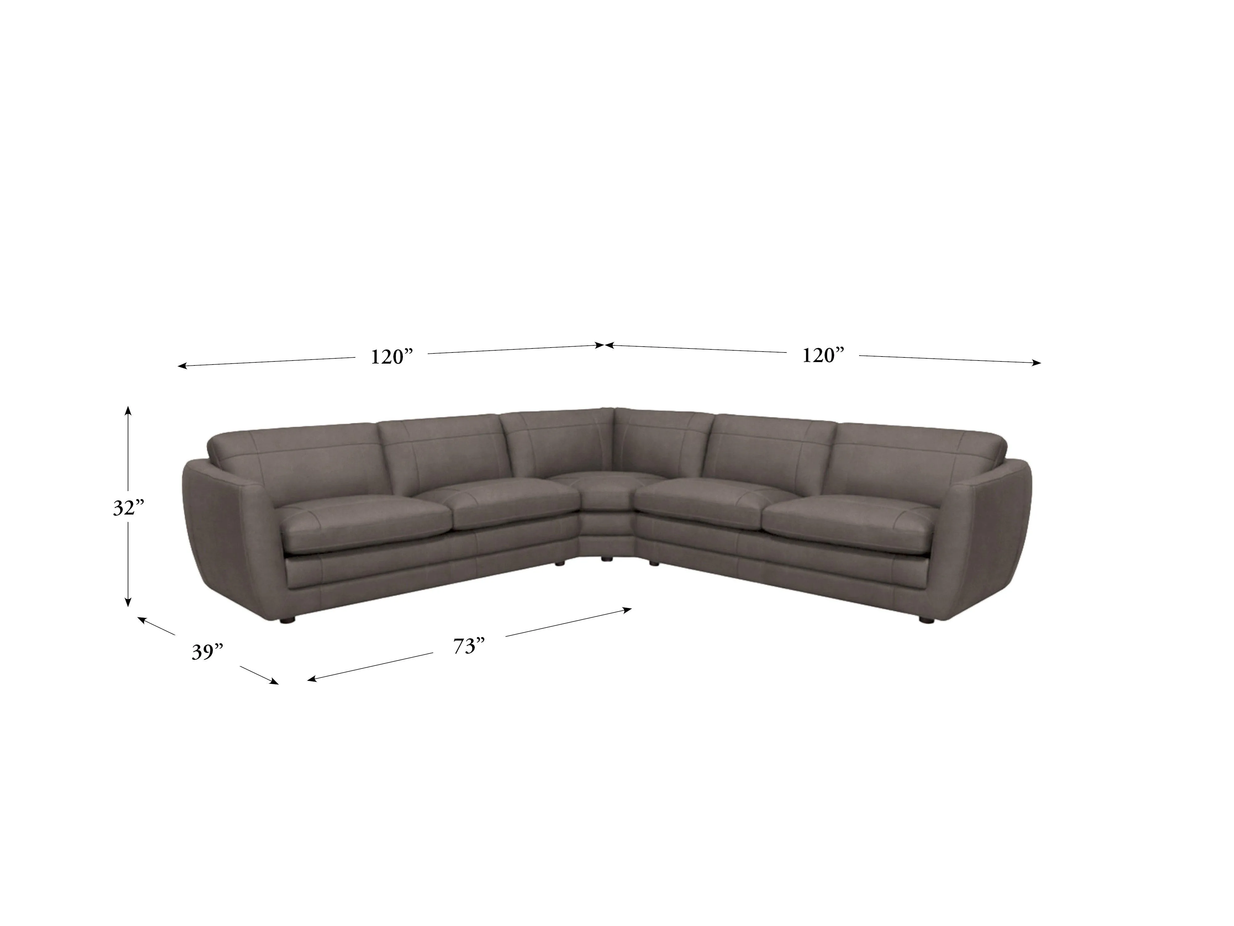 Crossroads Fabric Sectional, Gray