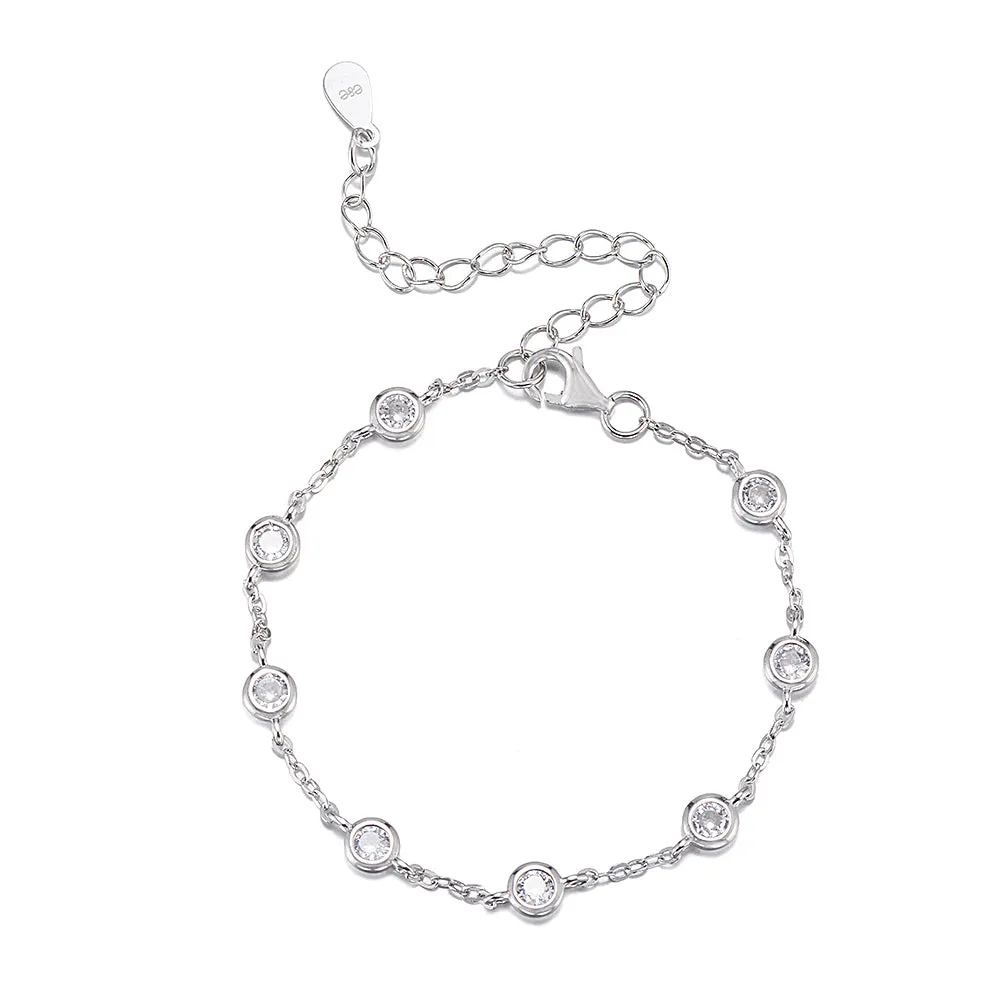 Cubic Zirconia Chain Bracelet