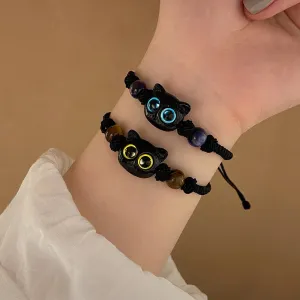 Cute Blue Yellow Cat Eye Monster Bracelets