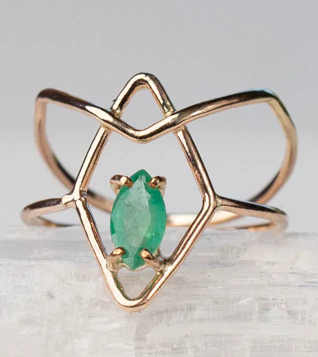 Emerald Shiva Ring