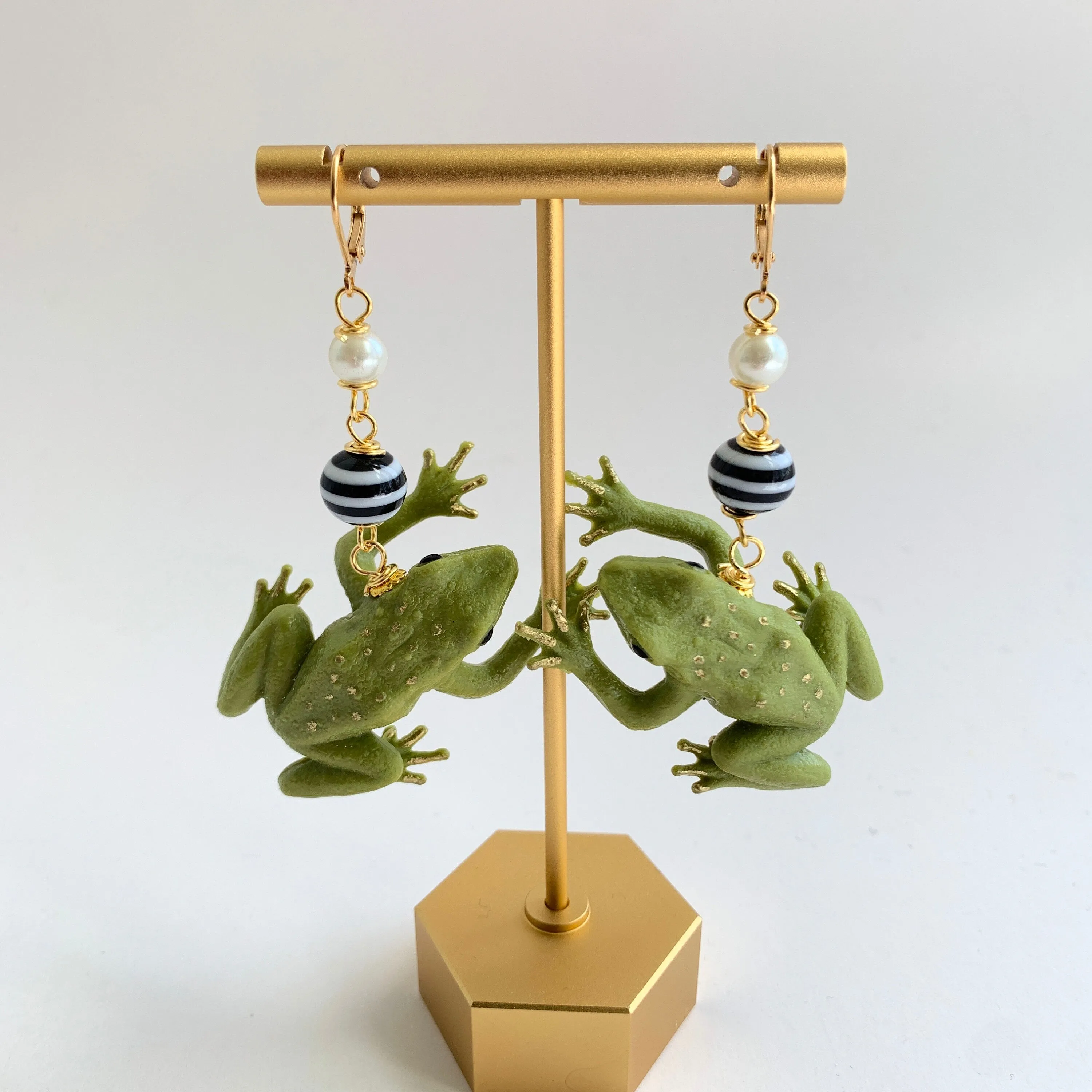 Gilded Frog Earrings