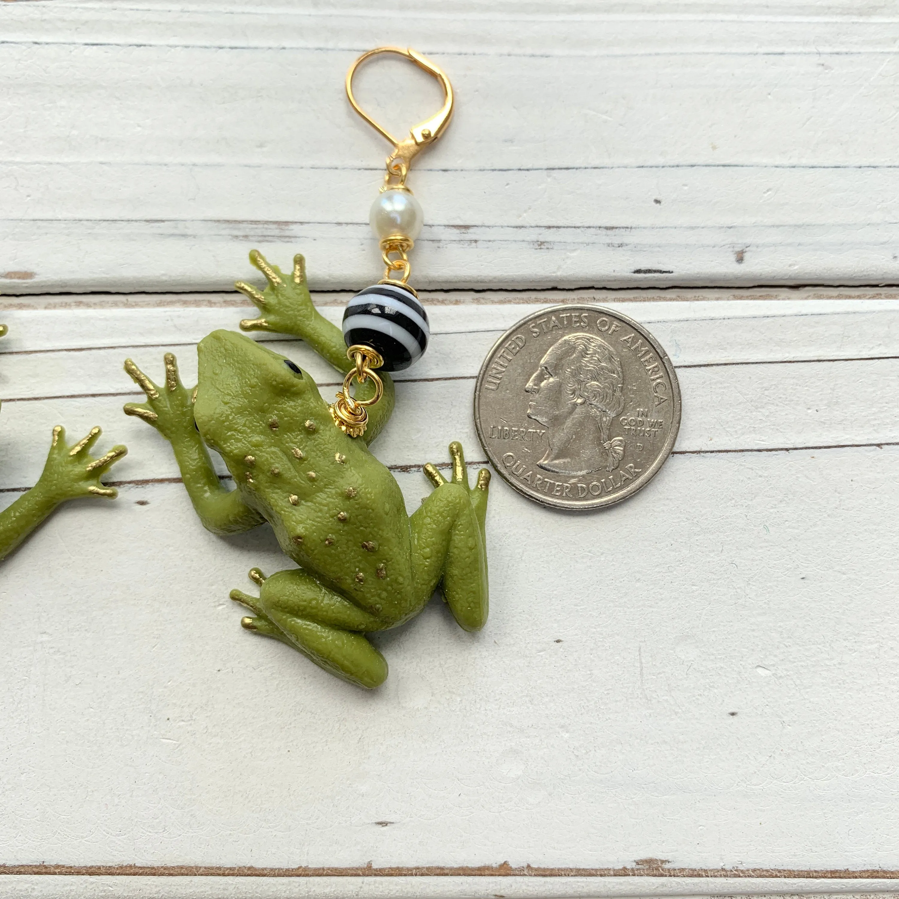 Gilded Frog Earrings