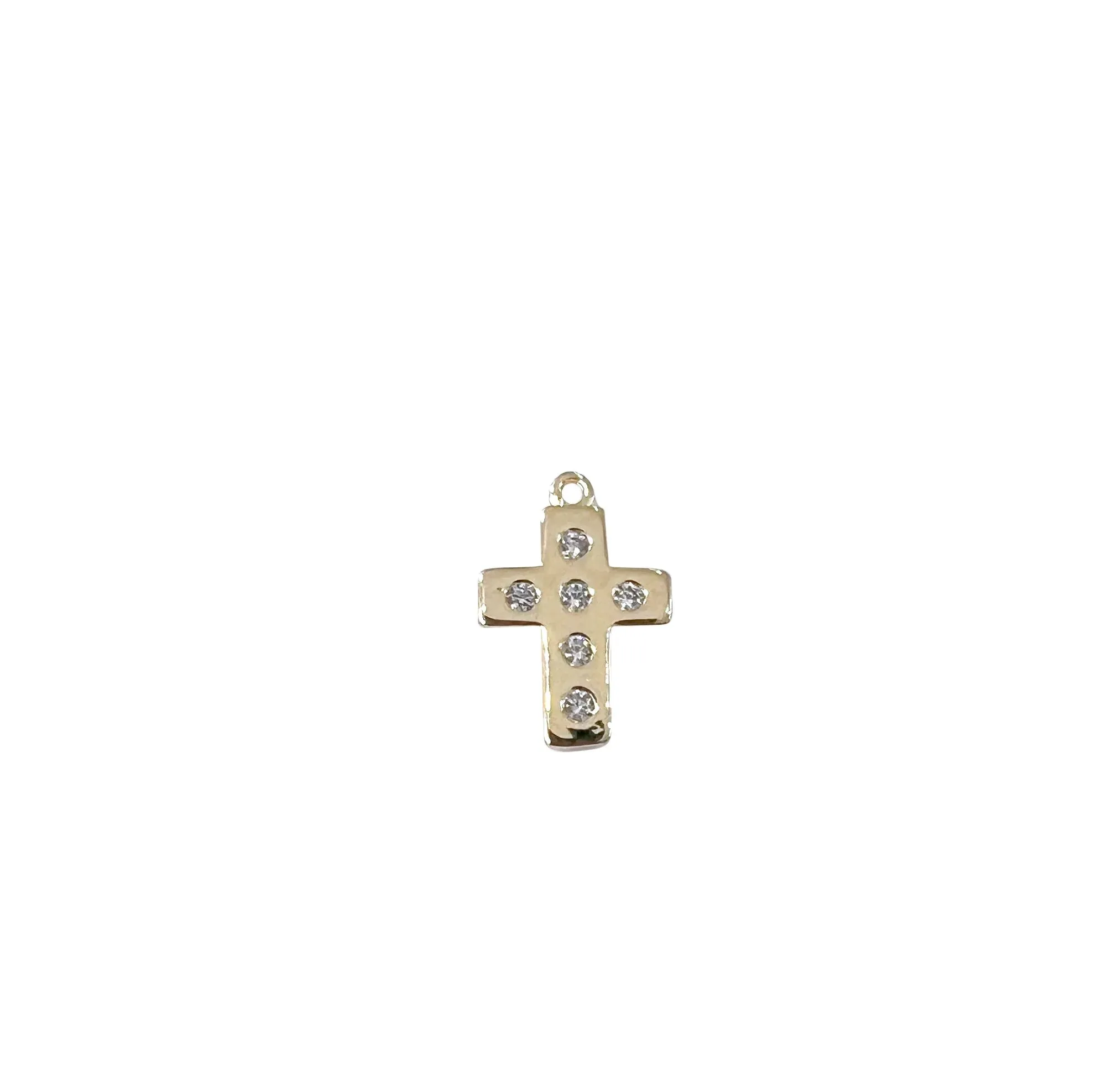 Gold Cross Charm Necklace