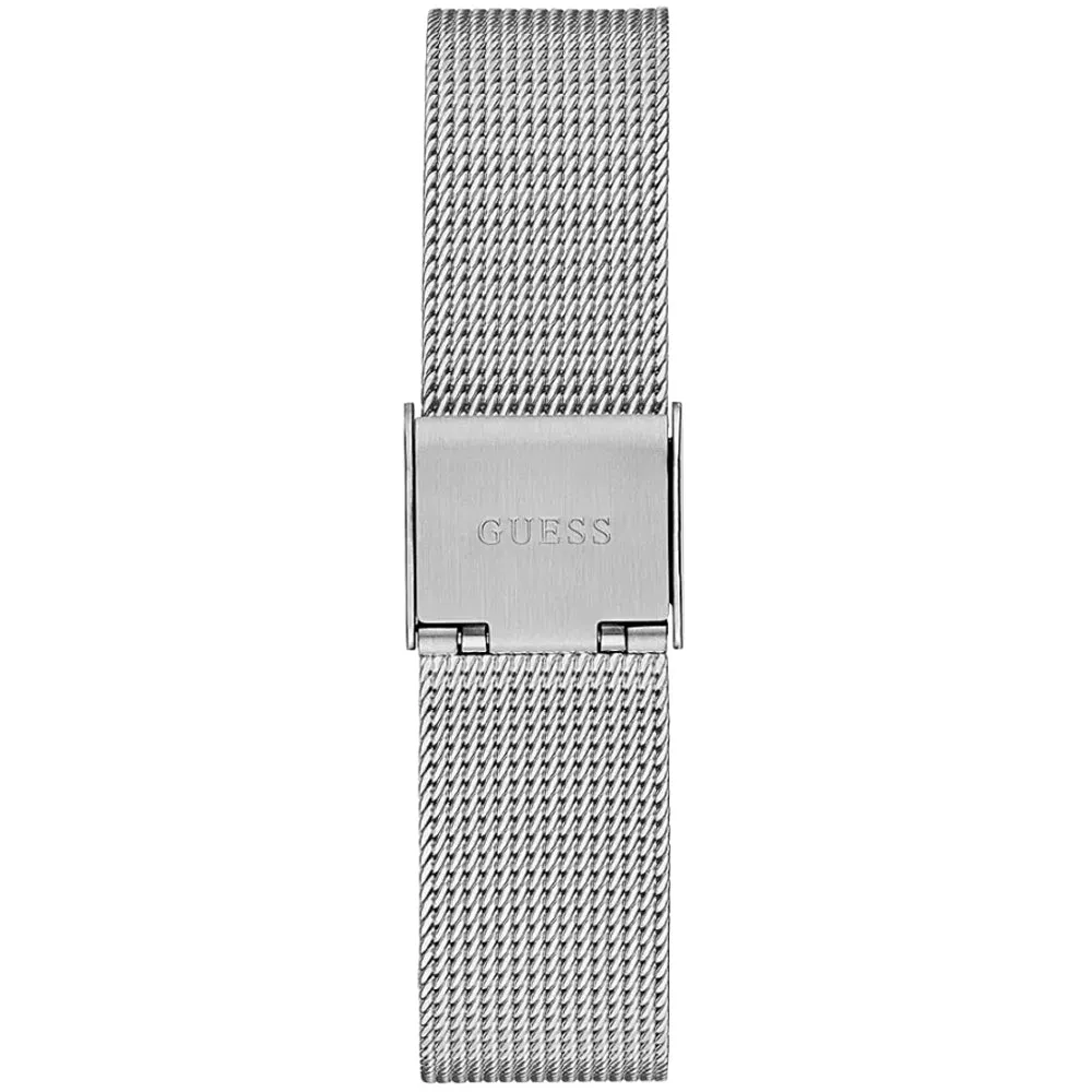 Guess Fame Silver Tone Mesh Bracelet Strap Ladies Watch GW0508L1