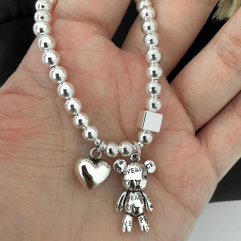 Heart and Bear Bracelet