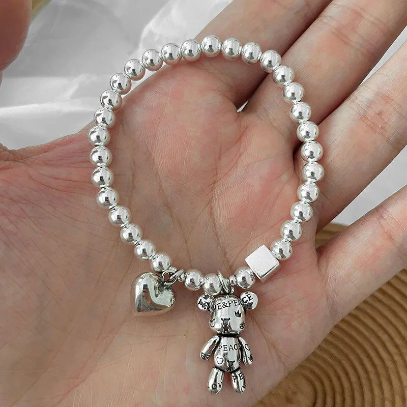 Heart and Bear Bracelet