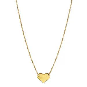 Heart Pendant Necklace silver gold