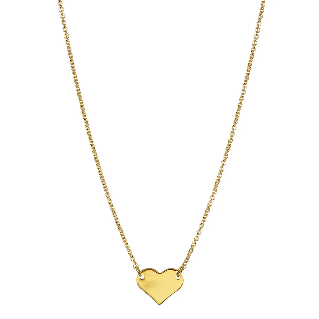 Heart Pendant Necklace silver gold