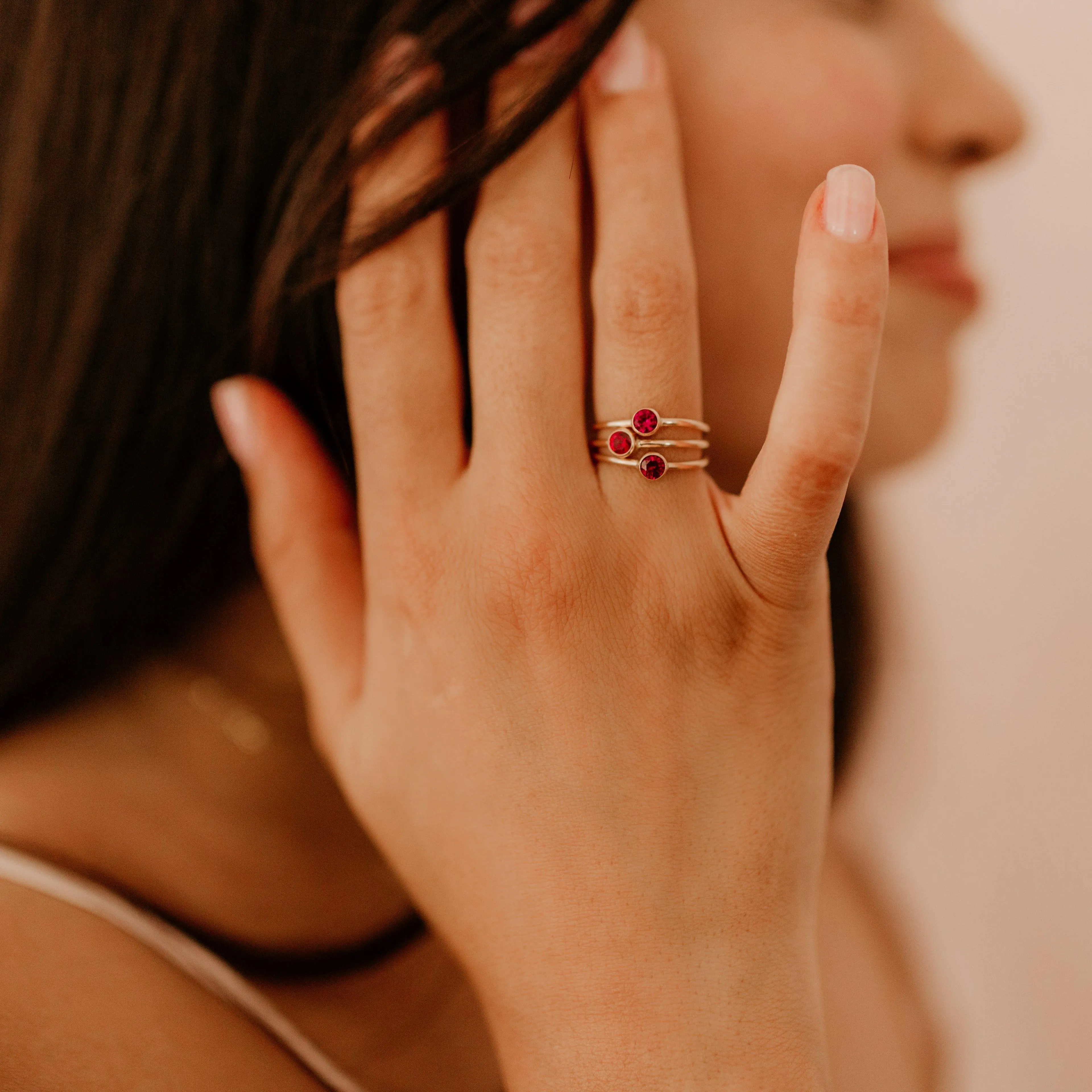 January Birthstone Ring ∙ Garnet