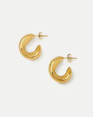 Juliet Gold Curved Hoops