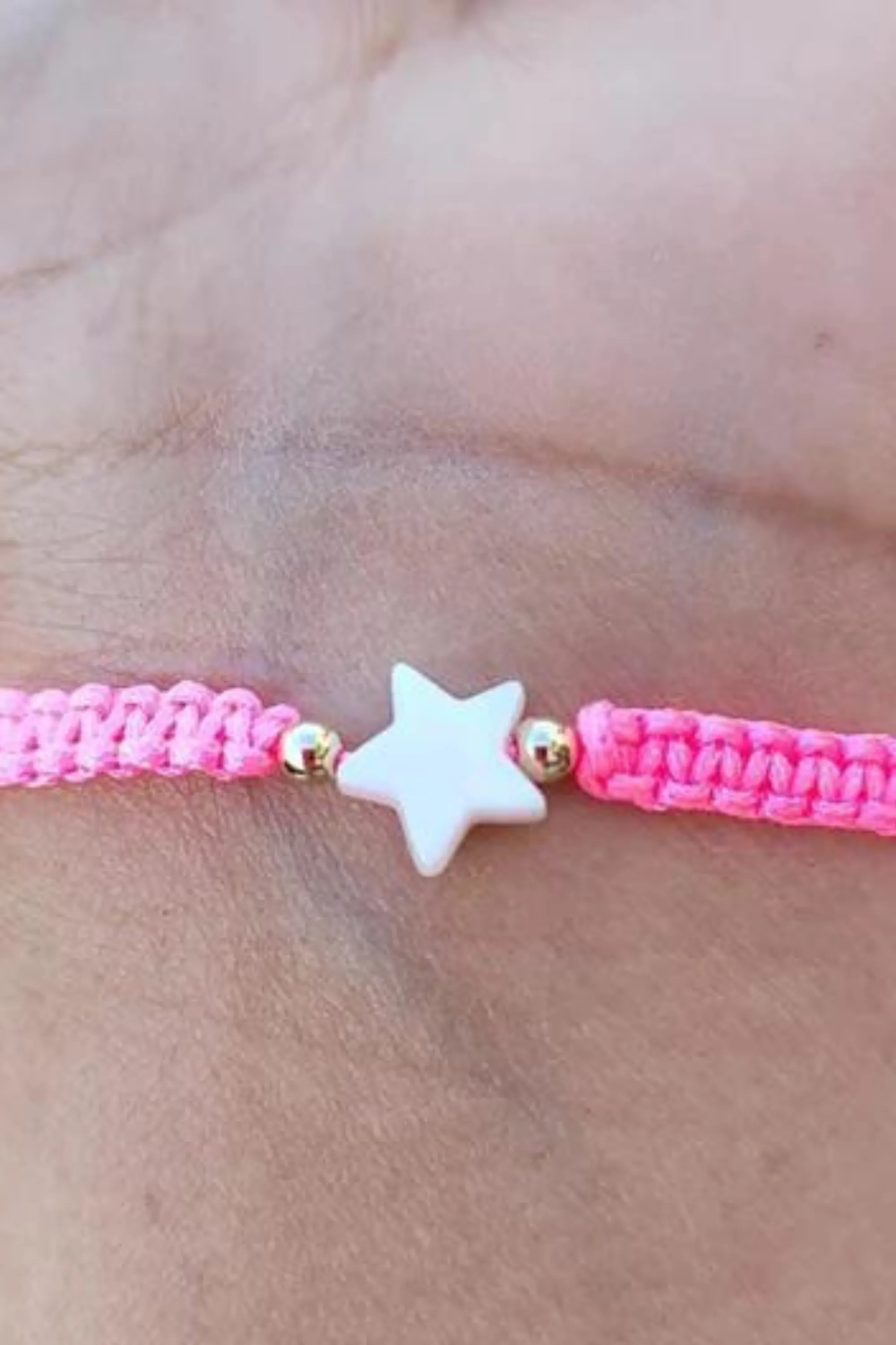 Kids - Heart - Mother of Pearl Citron Bracelets - Neon Pink