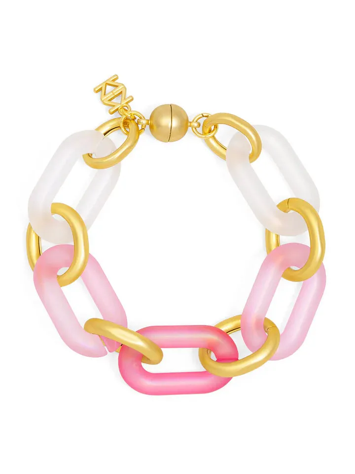 Lucite Link Bracelet | Pink