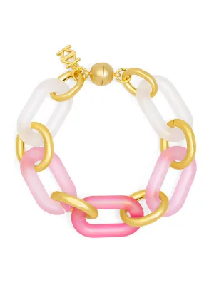 Lucite Link Bracelet | Pink