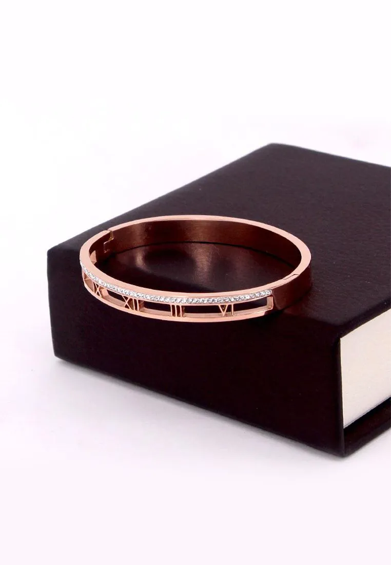 Lucius with Hollow Roman Numeral Bangle