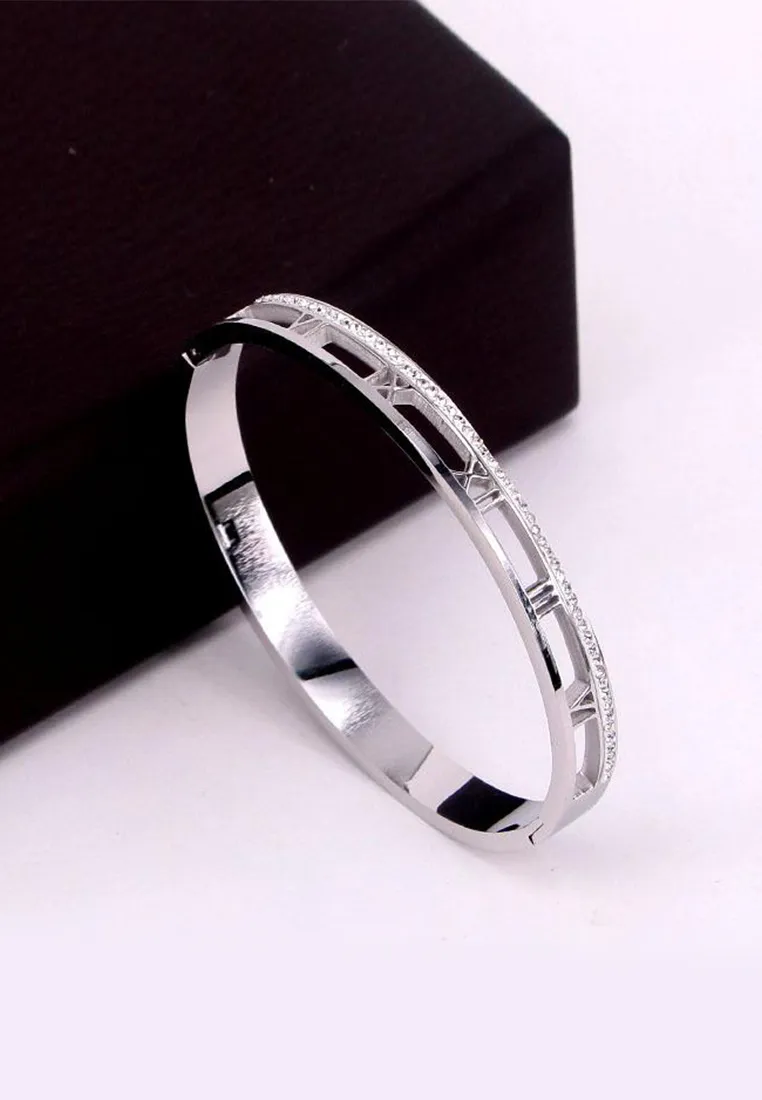 Lucius with Hollow Roman Numeral Bangle