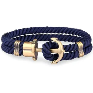 Luigi Golden Anchor Rope Bracelet