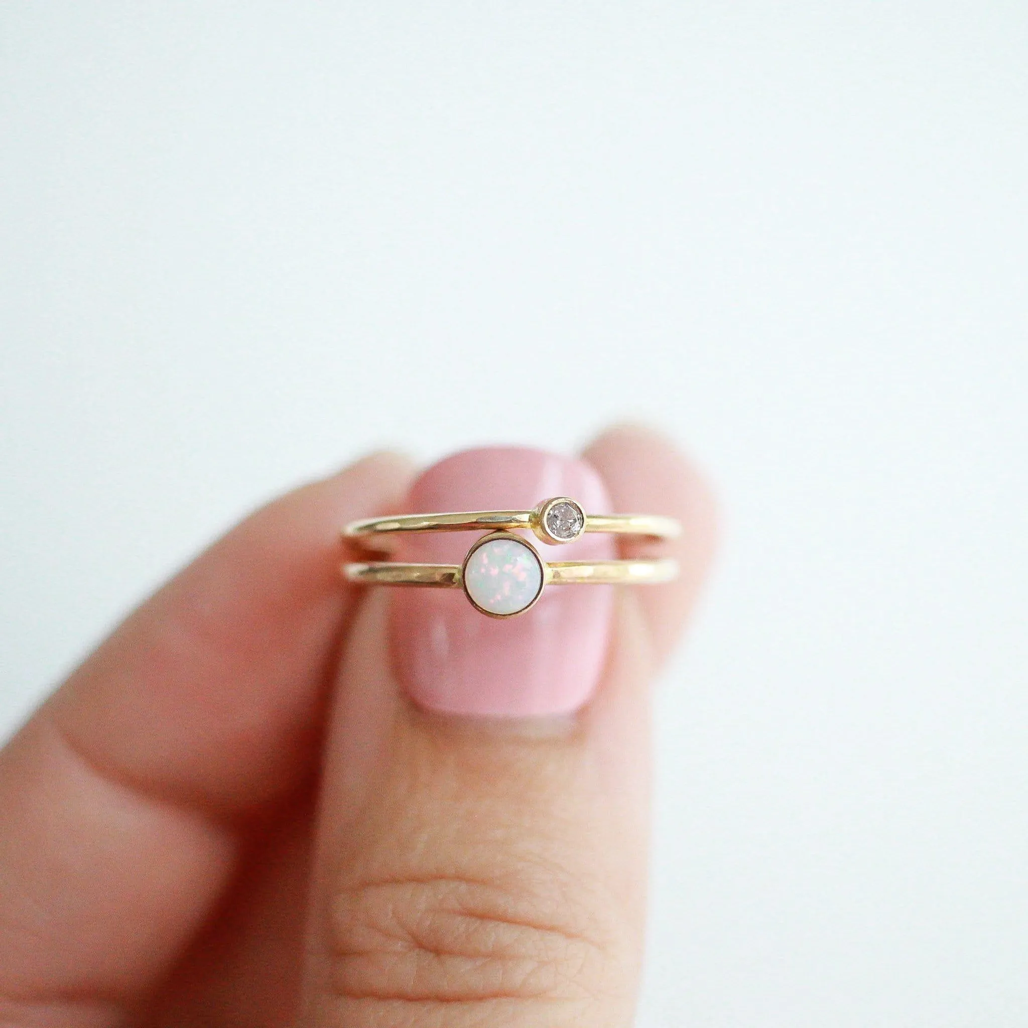 October Birthstone Ring ∙ Opal