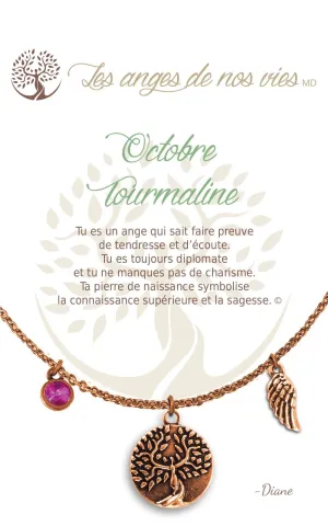 Octobre - Tourmaline: Birthstone Necklace