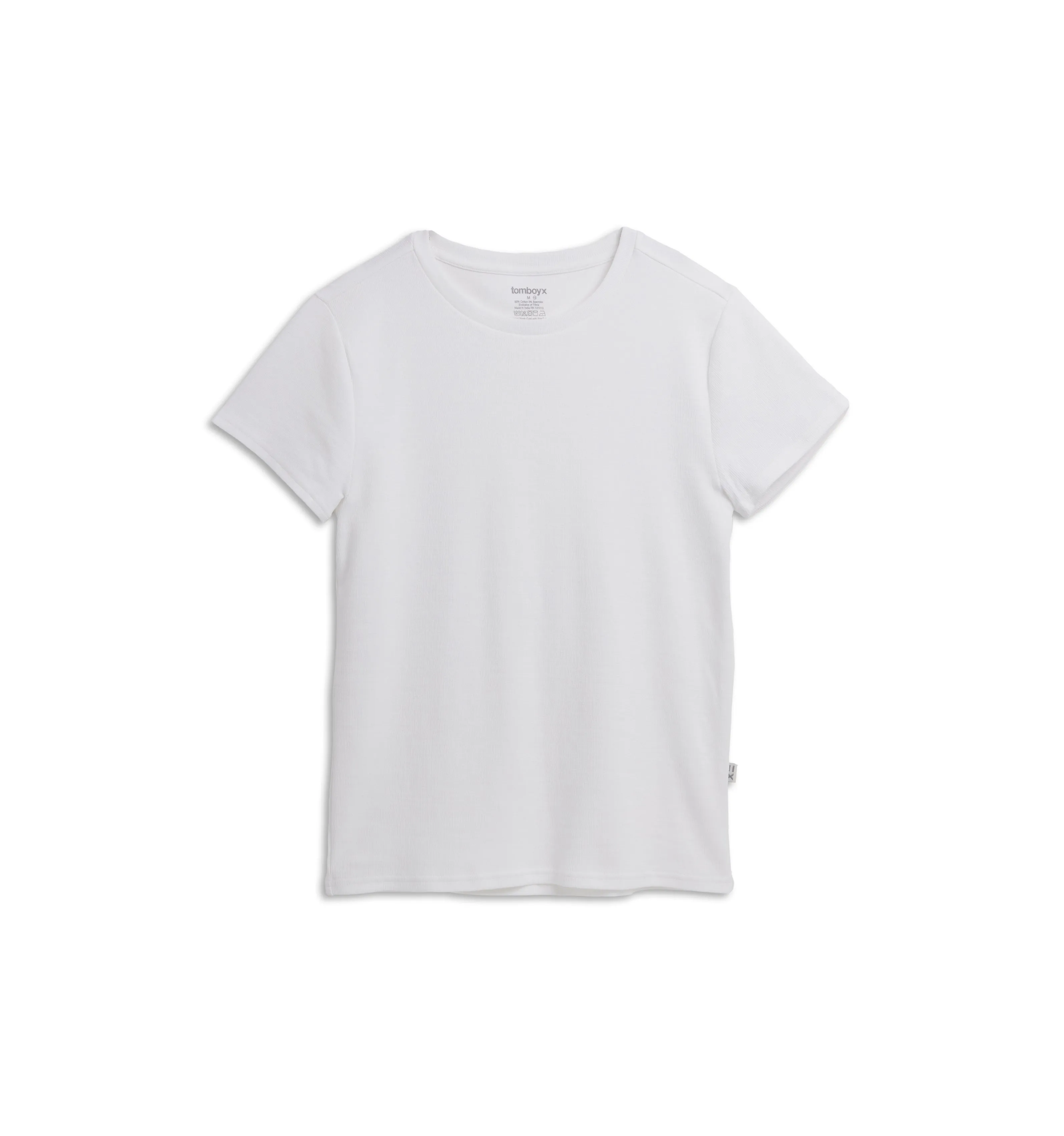 Organic Cotton Rib Baby Tee - White